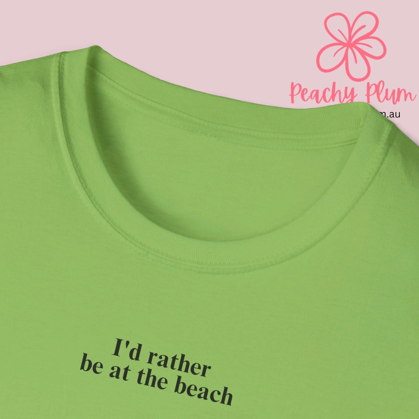 I'd rather be at the beach Unisex Softstyle T-Shirt gift for beach lovers summer holidays t shirt