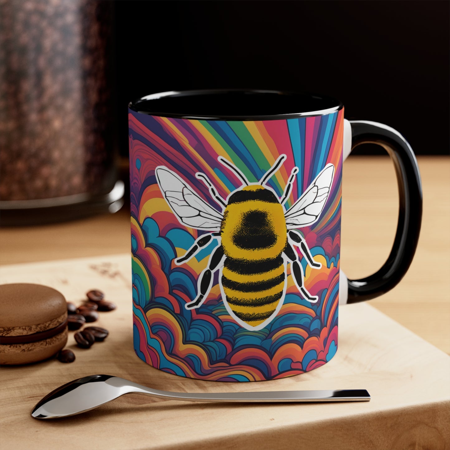 Psychedelic Bee Mug, 11oz