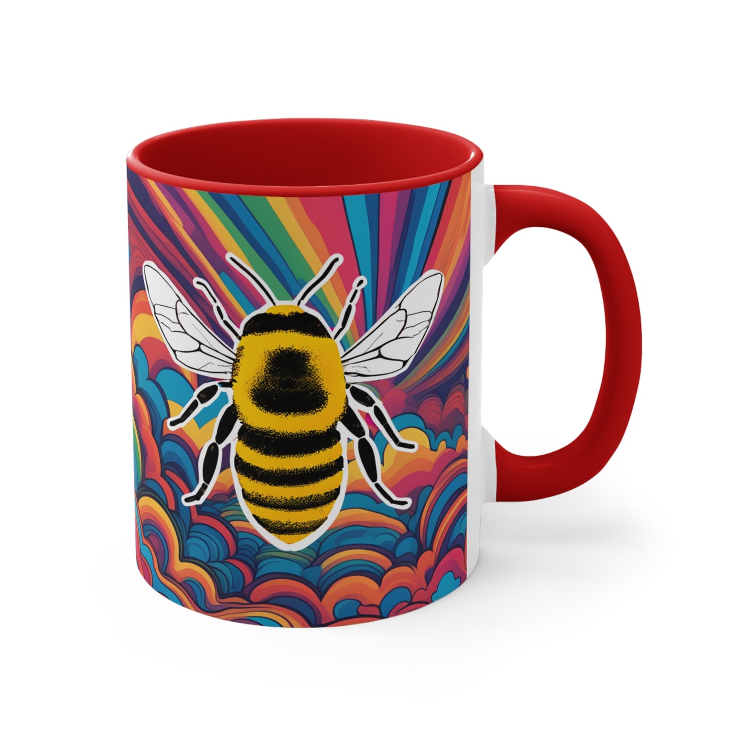 Psychedelic Bee Mug, 11oz