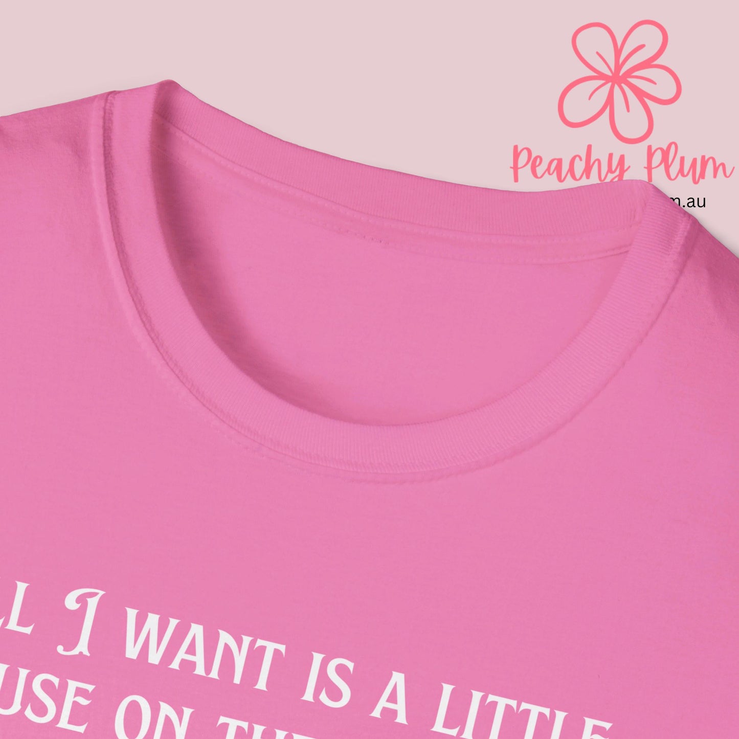 All I want is a little house on the prairie Unisex Softstyle T-Shirt. Gift for book lovers.