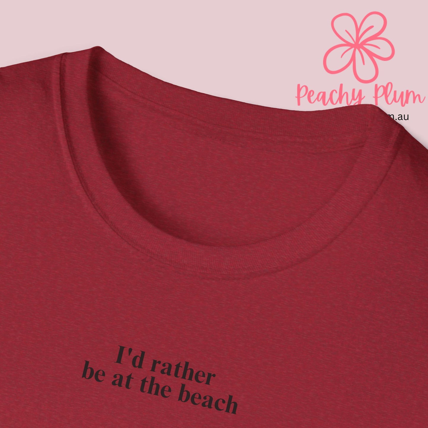 I'd rather be at the beach Unisex Softstyle T-Shirt gift for beach lovers summer holidays t shirt