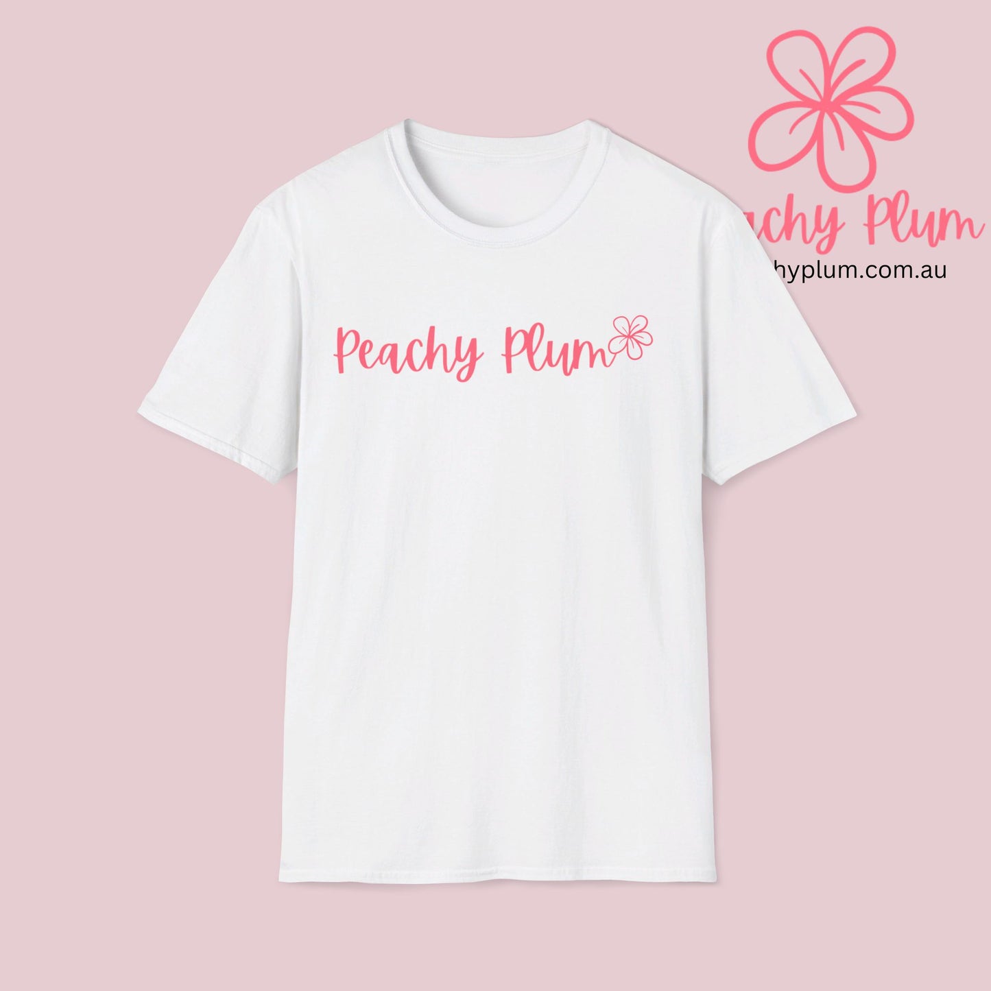 Peachy Plum Unisex Softstyle T-Shirt.