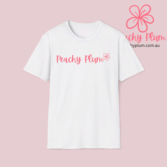 Peachy Plum Unisex Softstyle T-Shirt.