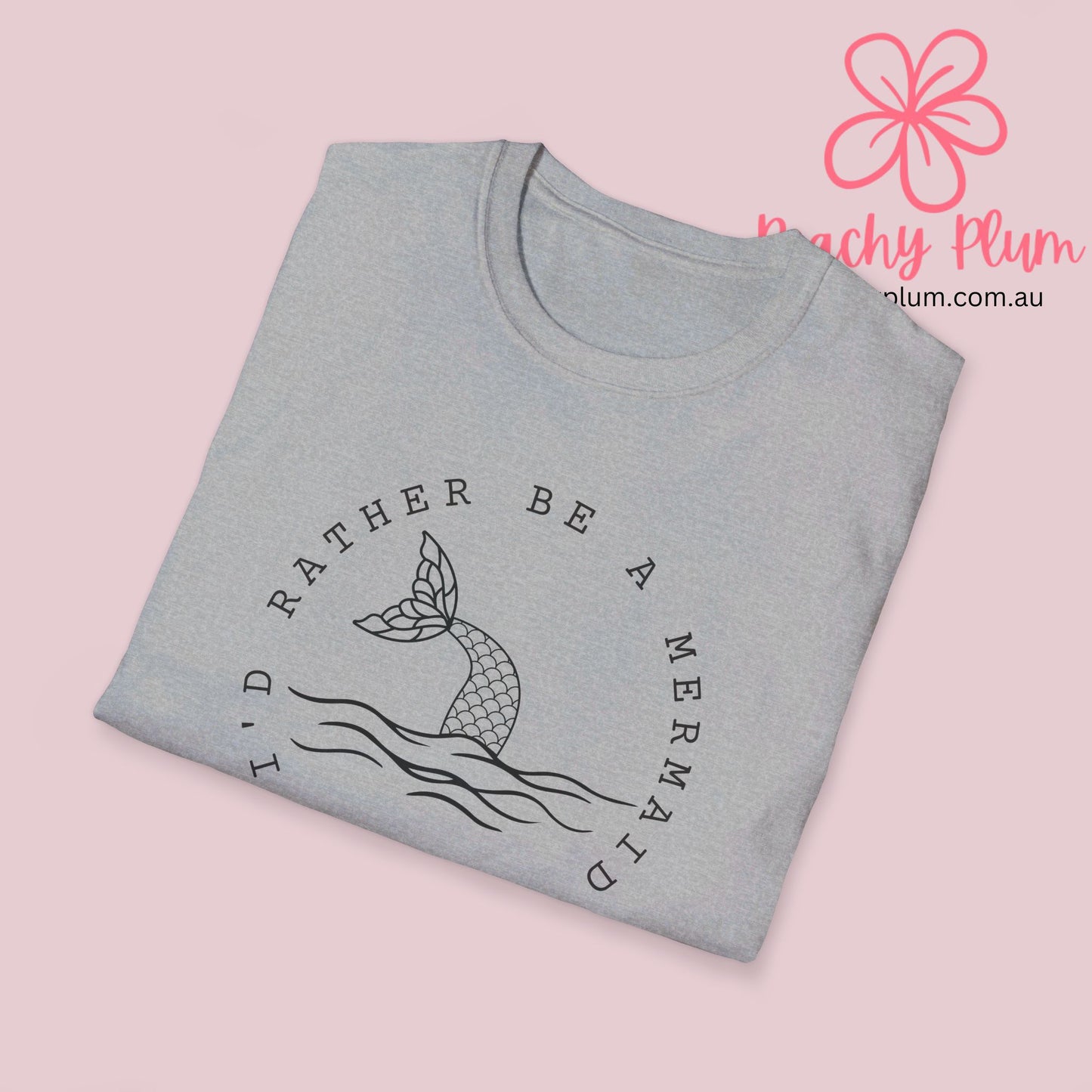 I'd rather be a mermaid Unisex Softstyle T-Shirt. Mermaid lovers gift t shirt