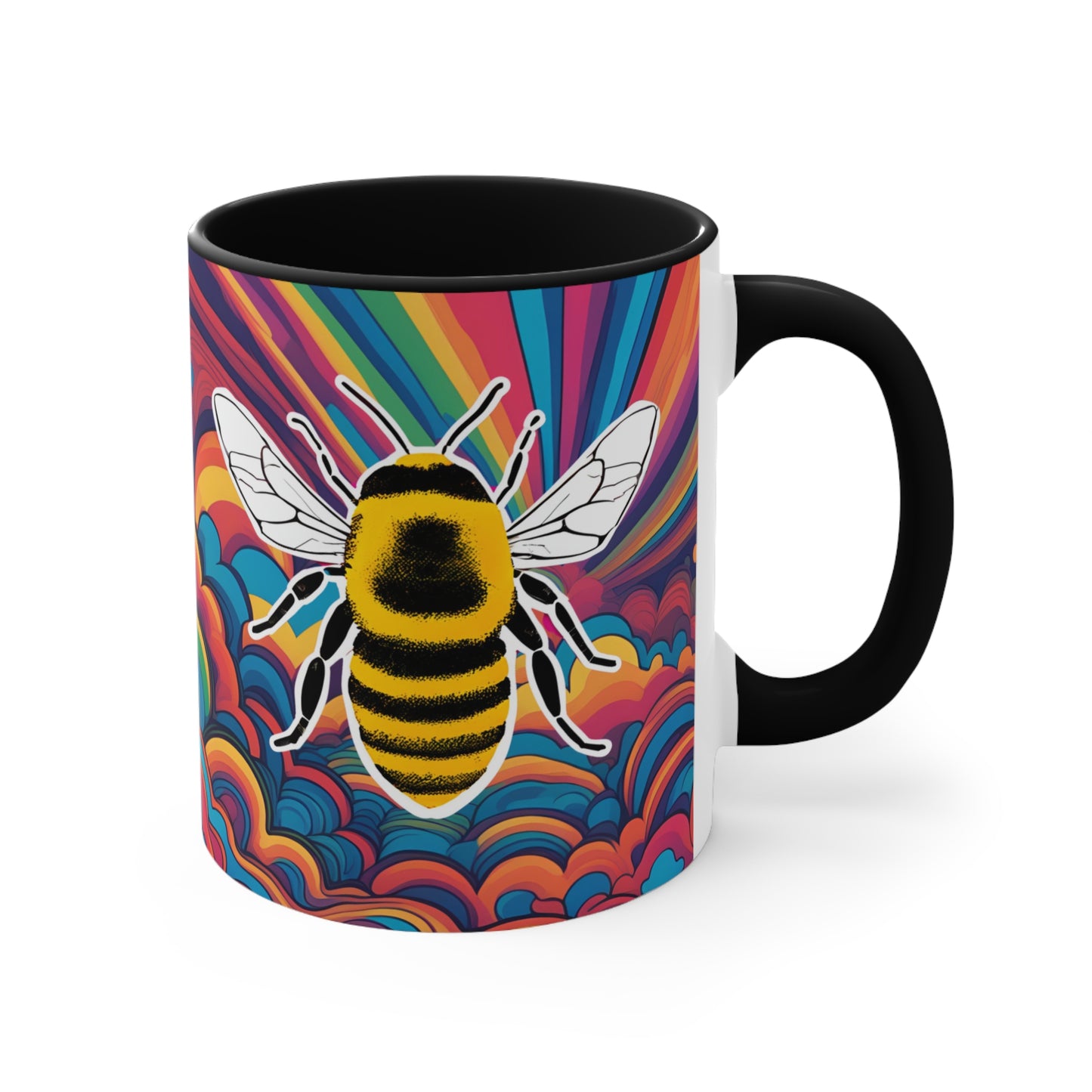 Psychedelic Bee Mug, 11oz