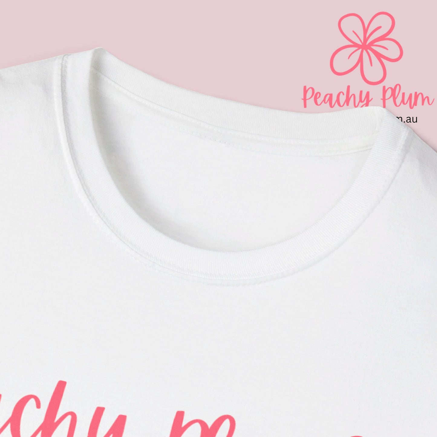 Peachy Plum Unisex Softstyle T-Shirt.