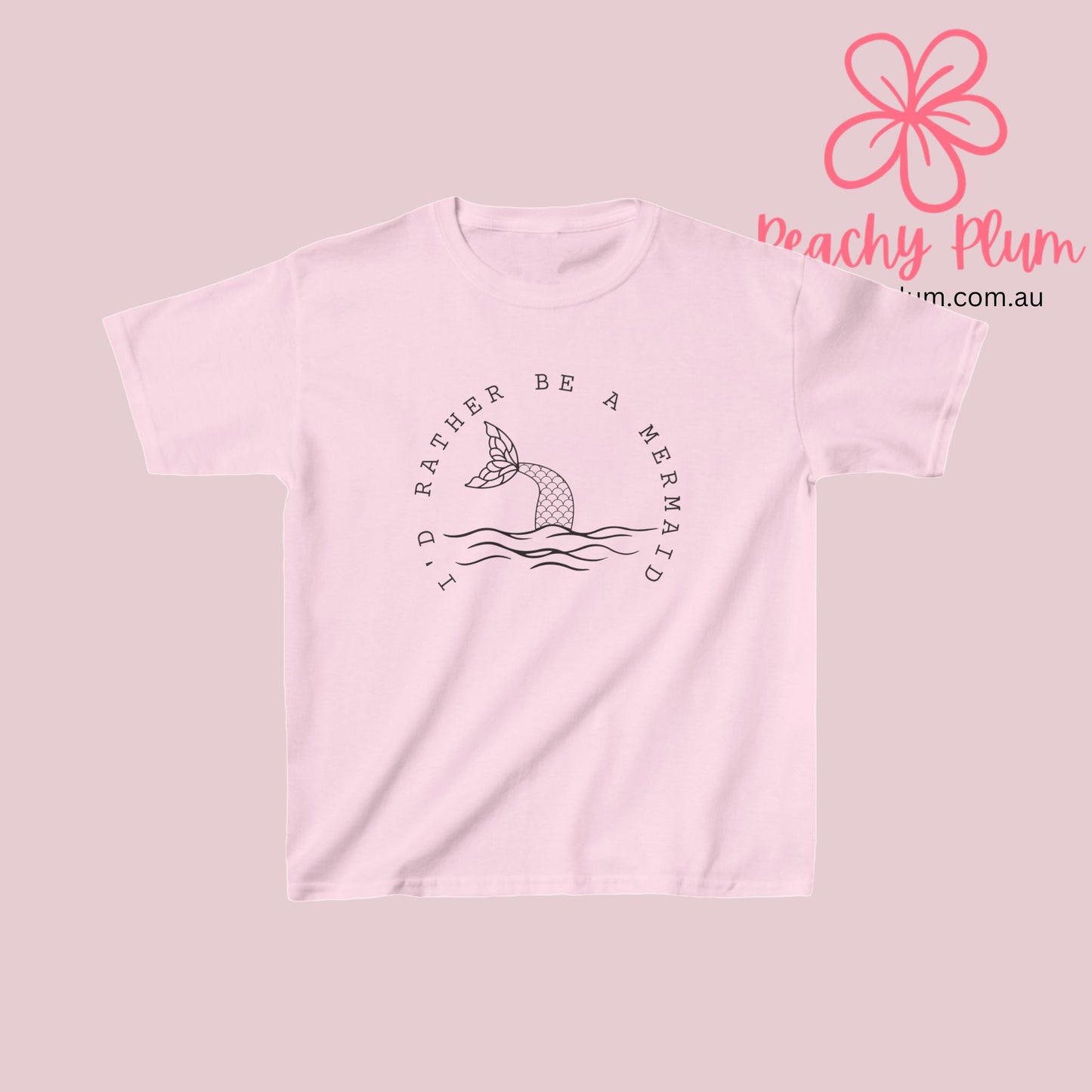 I'd Rather be a mermaid Kids Heavy Cotton™ Tee