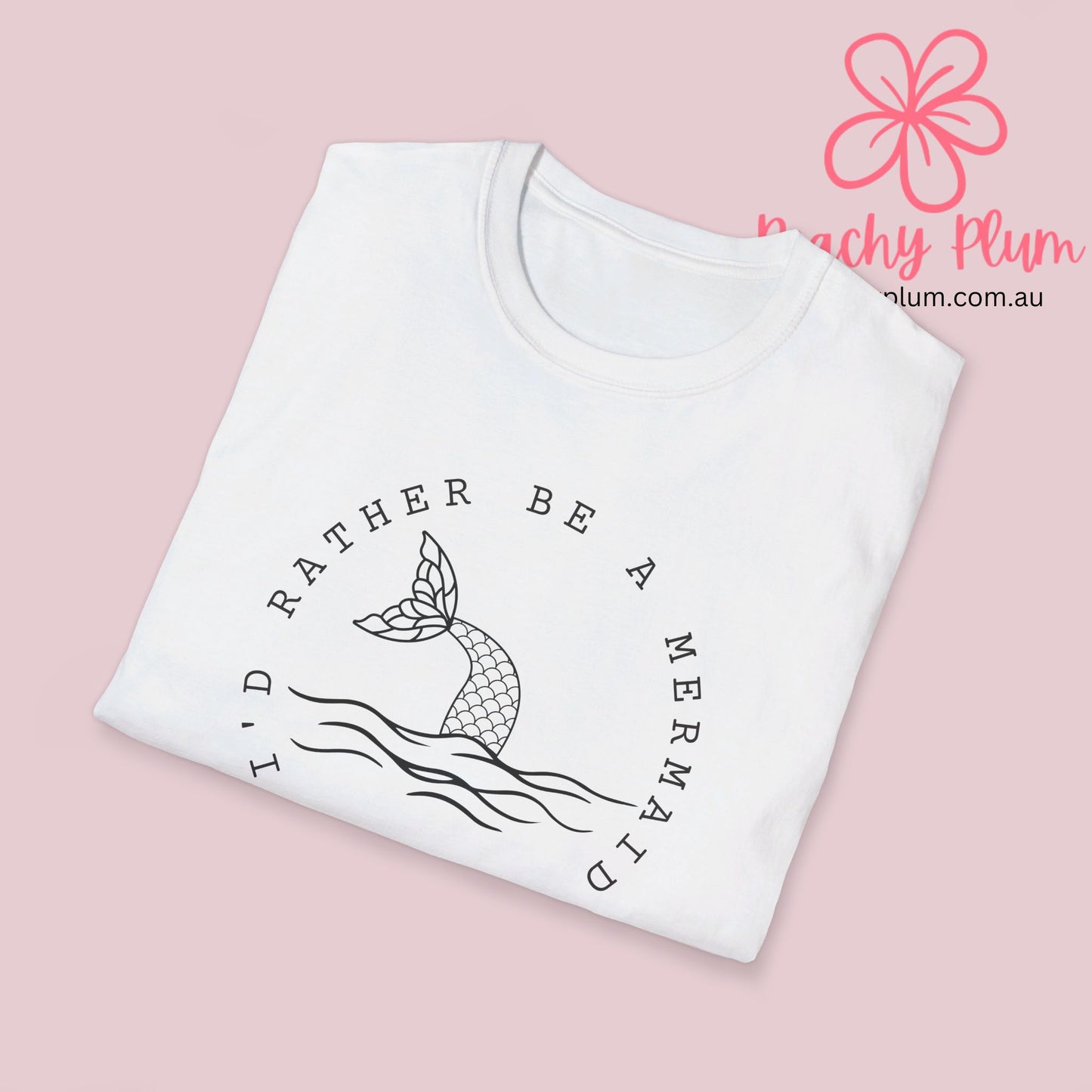 I'd rather be a mermaid Unisex Softstyle T-Shirt. Mermaid lovers gift t shirt