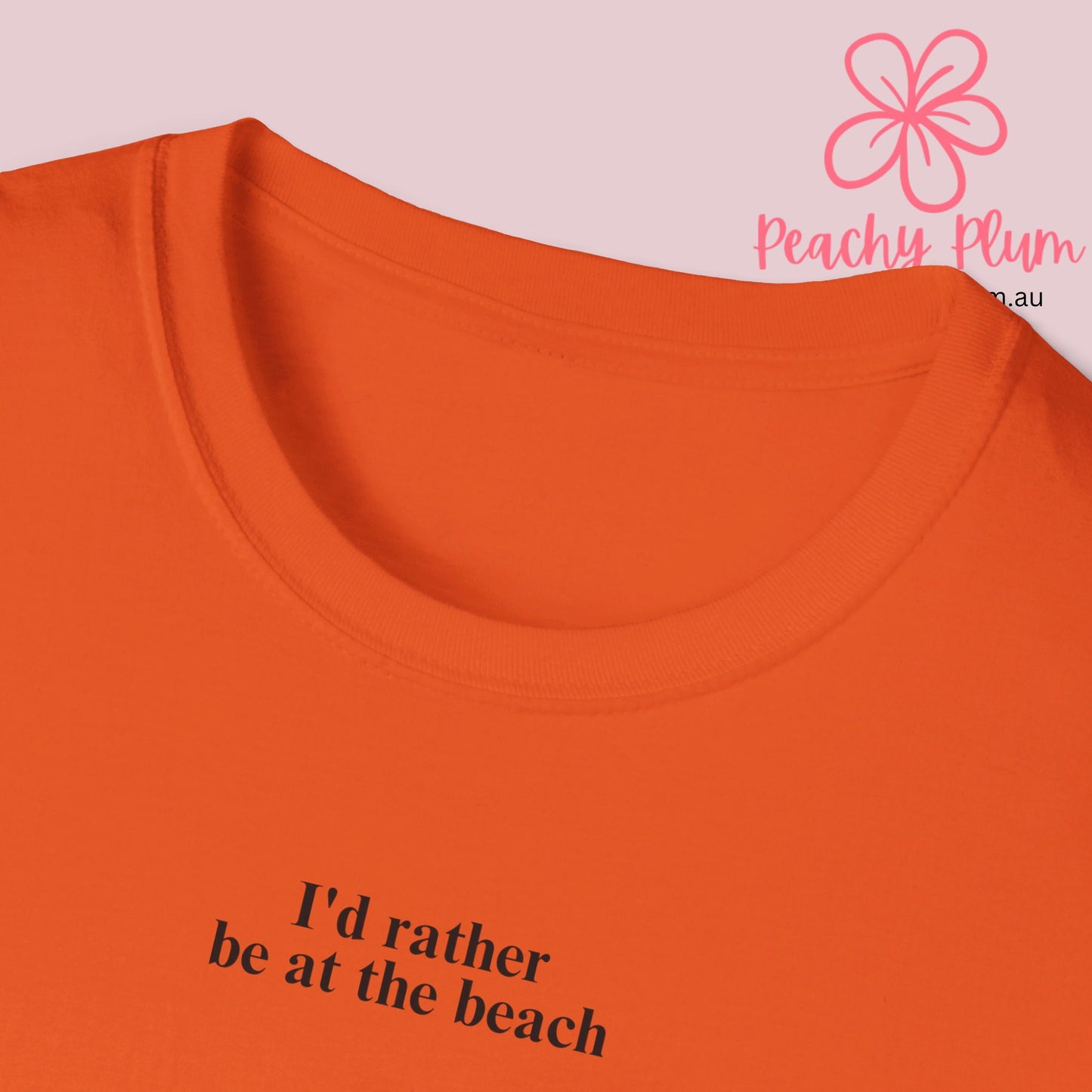 I'd rather be at the beach Unisex Softstyle T-Shirt gift for beach lovers summer holidays t shirt