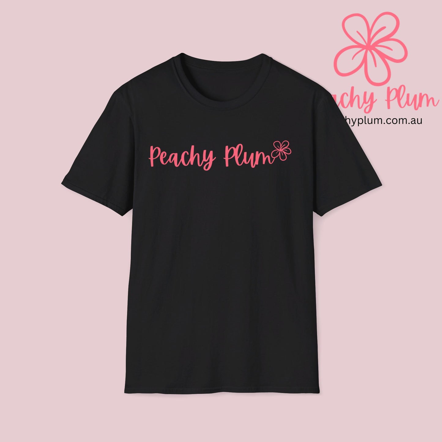 Peachy Plum Unisex Softstyle T-Shirt.