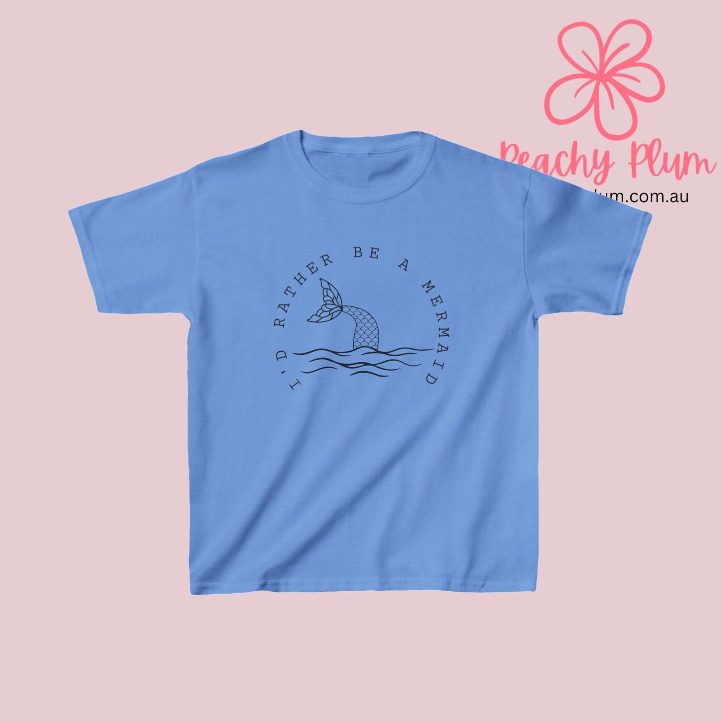 I'd Rather be a mermaid Kids Heavy Cotton™ Tee