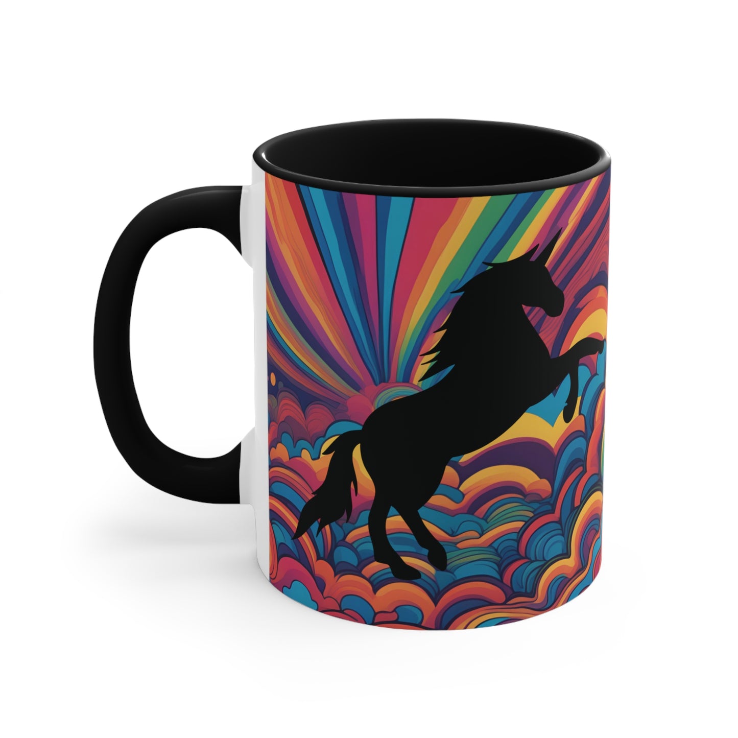 Unicorn Colorful Accent Mugs, 11oz