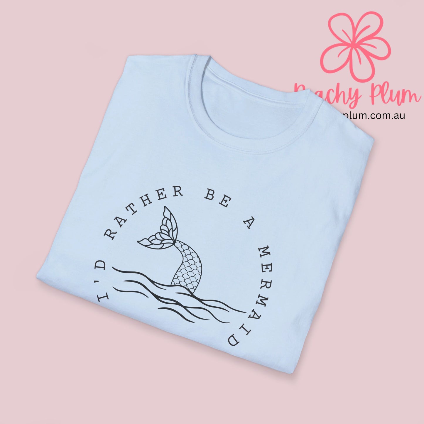 I'd rather be a mermaid Unisex Softstyle T-Shirt. Mermaid lovers gift t shirt