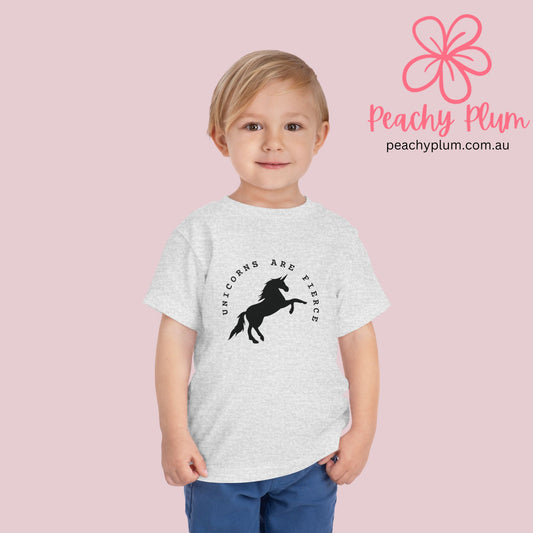 Toddler Unicorns are fierce Short Sleeve Tee