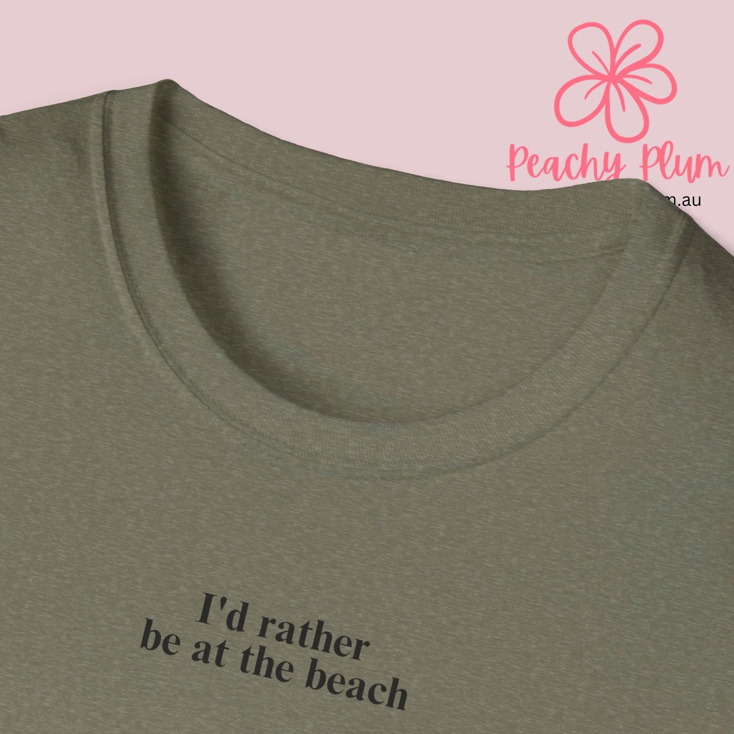 I'd rather be at the beach Unisex Softstyle T-Shirt gift for beach lovers summer holidays t shirt