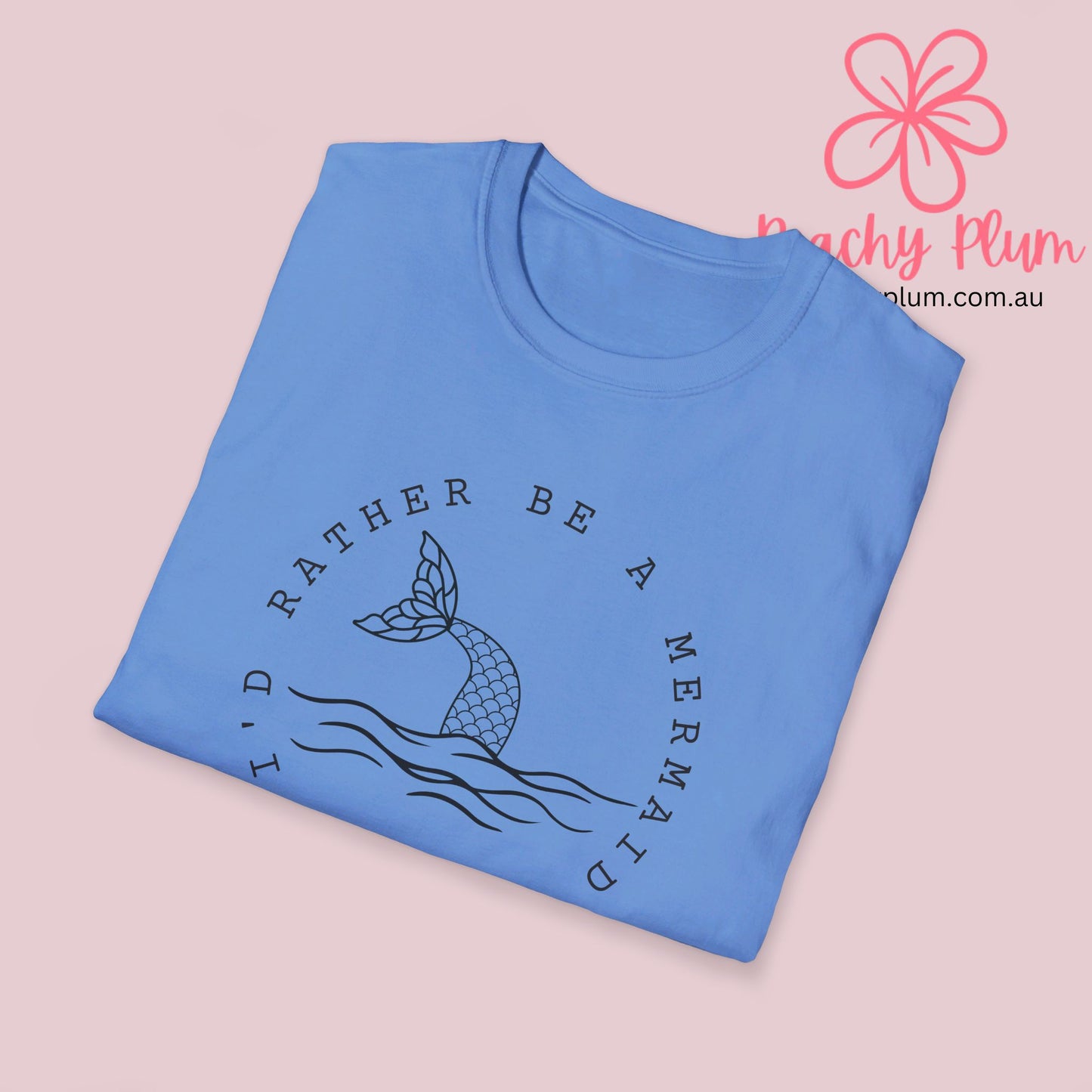 I'd rather be a mermaid Unisex Softstyle T-Shirt. Mermaid lovers gift t shirt