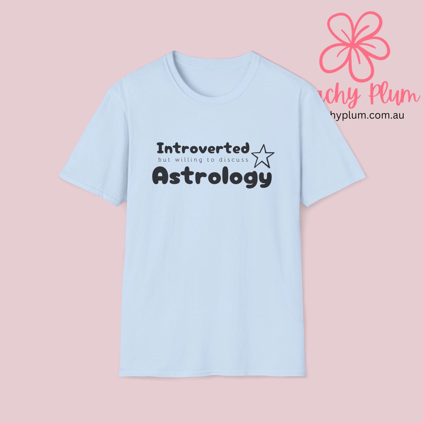 Introverted but willing to discuss astrology, Unisex Softstyle T-Shirt,