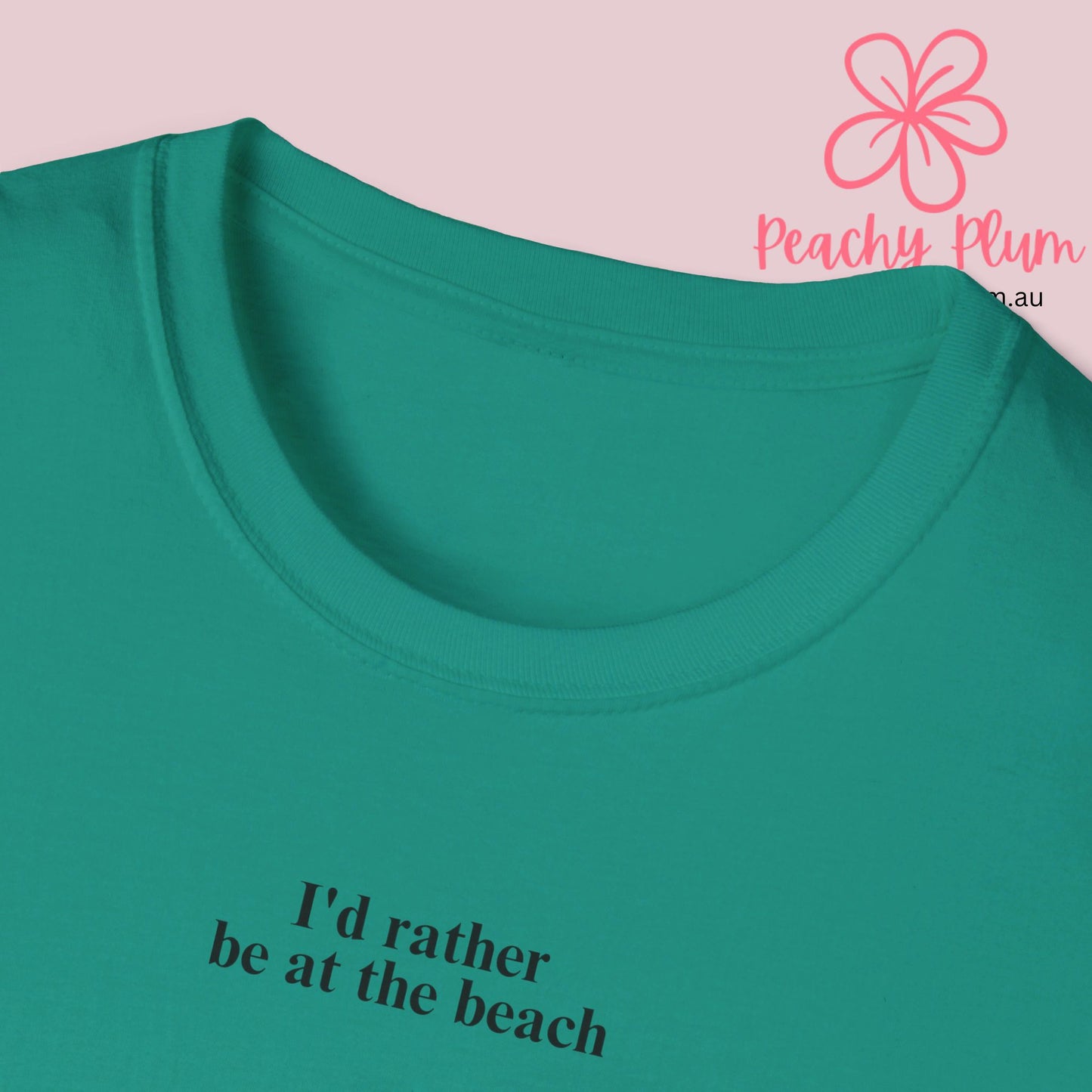 I'd rather be at the beach Unisex Softstyle T-Shirt gift for beach lovers summer holidays t shirt