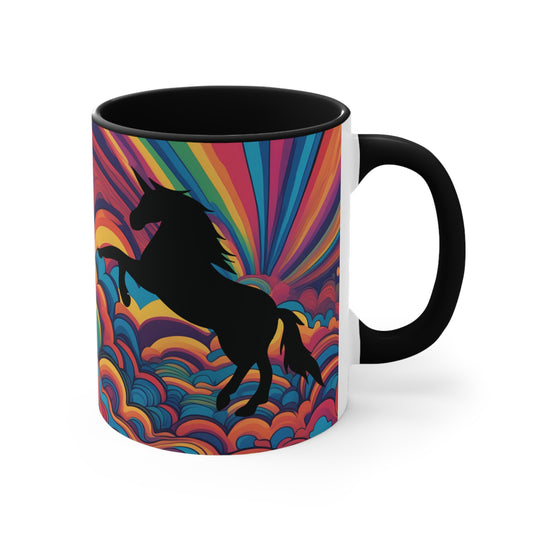 Unicorn Colorful Accent Mugs, 11oz