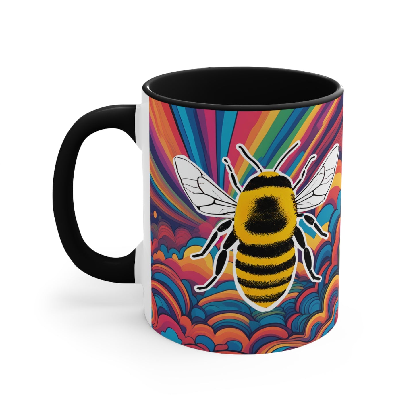 Psychedelic Bee Mug, 11oz