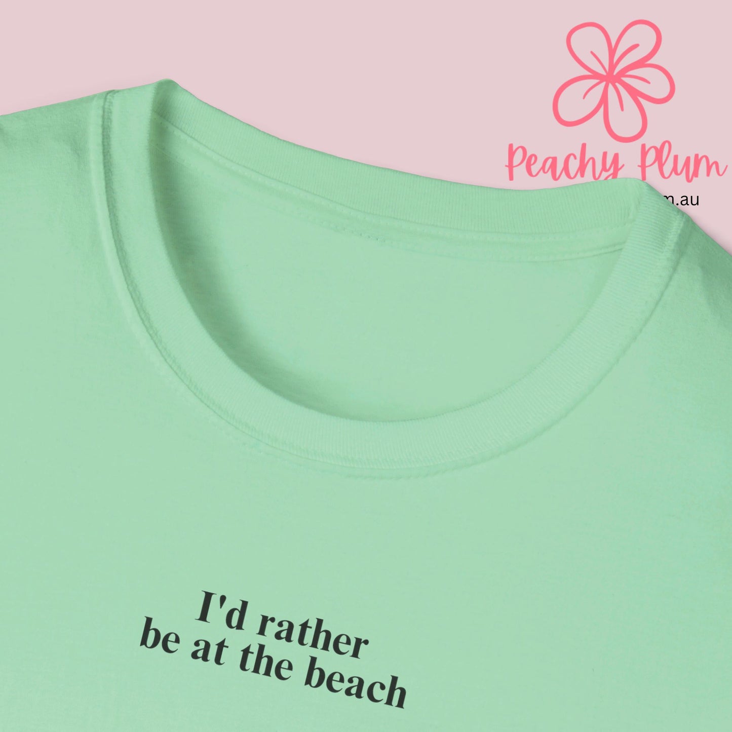 I'd rather be at the beach Unisex Softstyle T-Shirt gift for beach lovers summer holidays t shirt