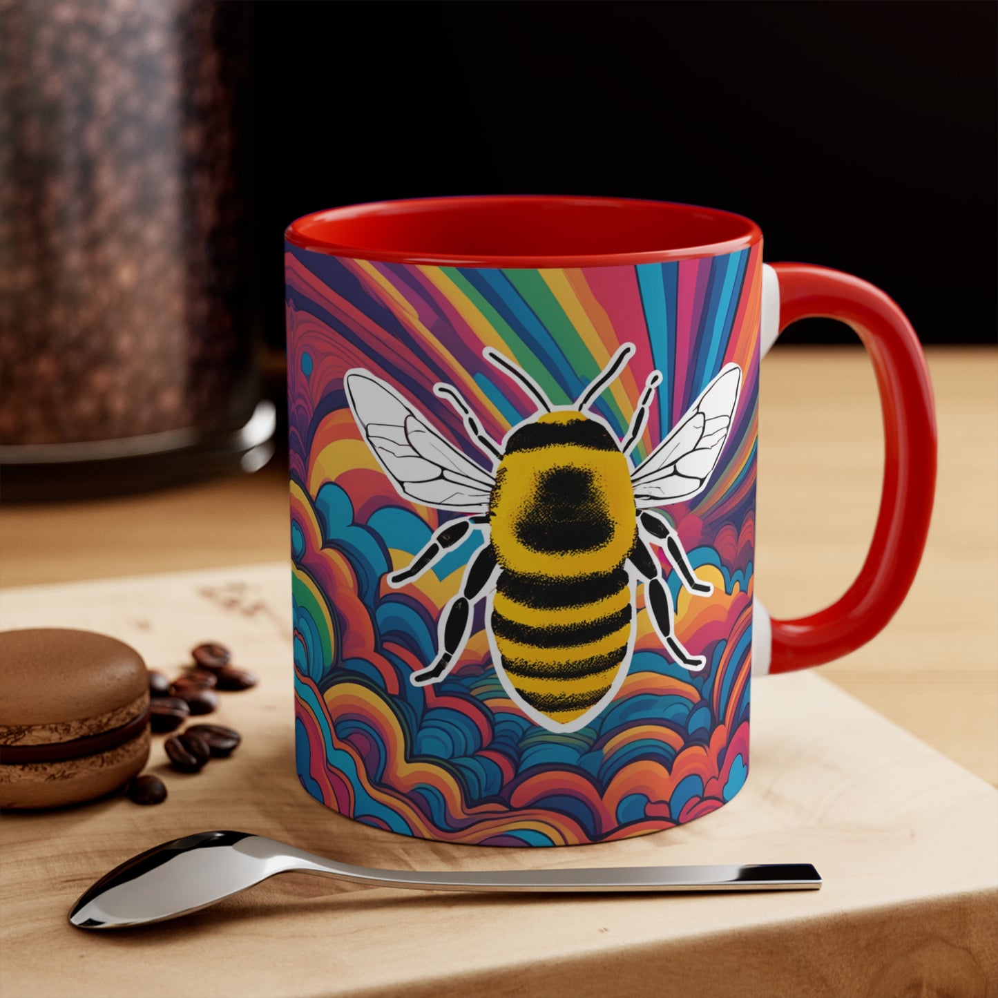 Psychedelic Bee Mug, 11oz