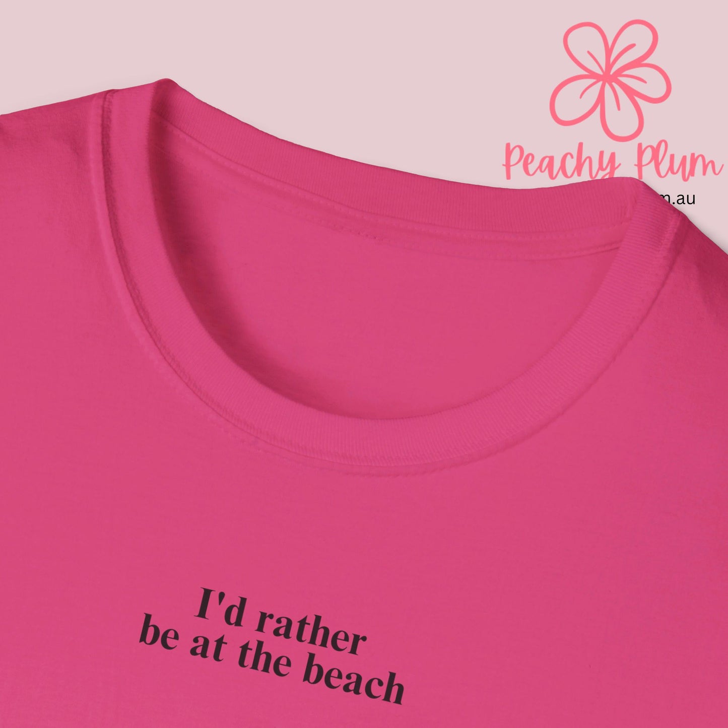 I'd rather be at the beach Unisex Softstyle T-Shirt gift for beach lovers summer holidays t shirt