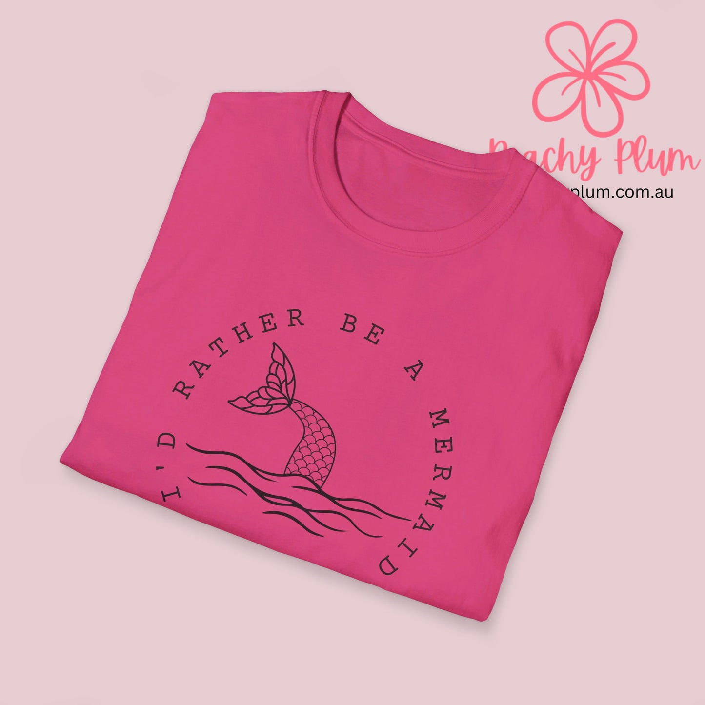 I'd rather be a mermaid Unisex Softstyle T-Shirt. Mermaid lovers gift t shirt