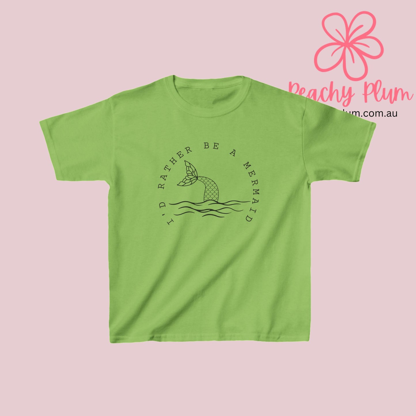 I'd Rather be a mermaid Kids Heavy Cotton™ Tee