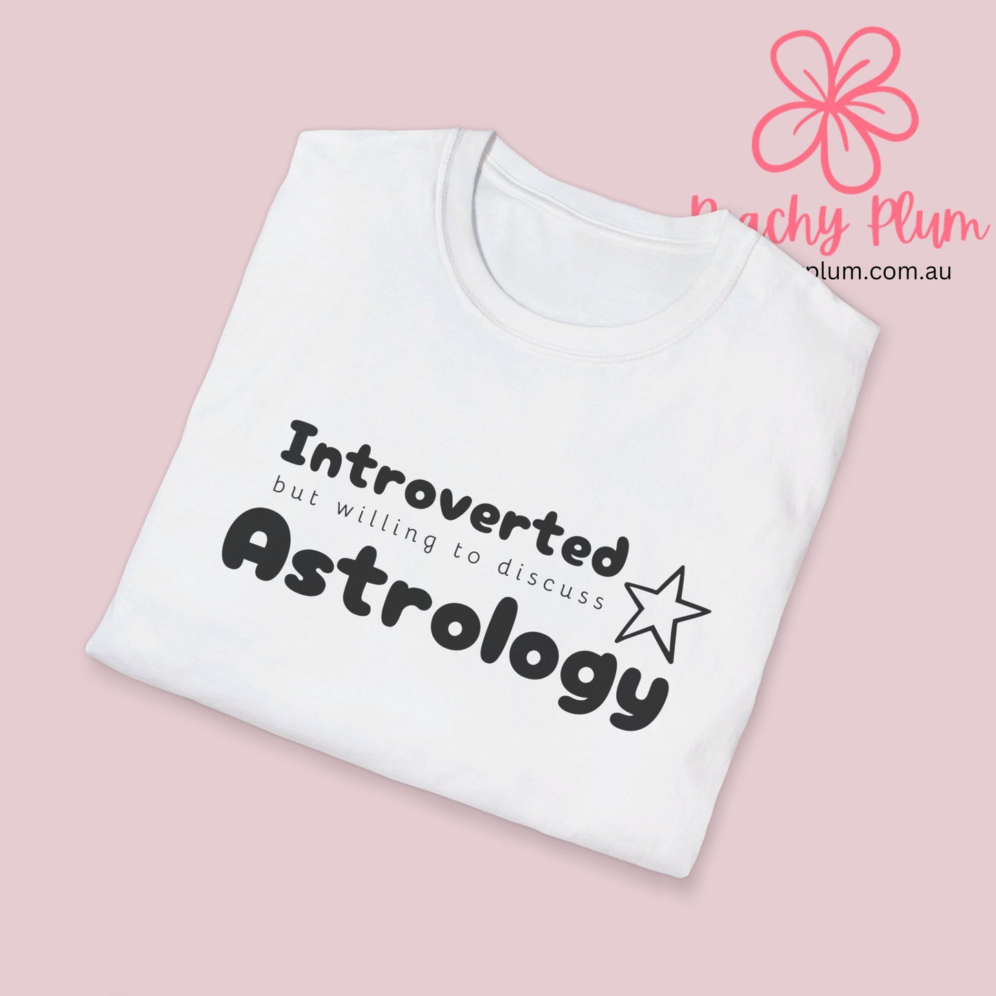 Introverted but willing to discuss astrology, Unisex Softstyle T-Shirt,