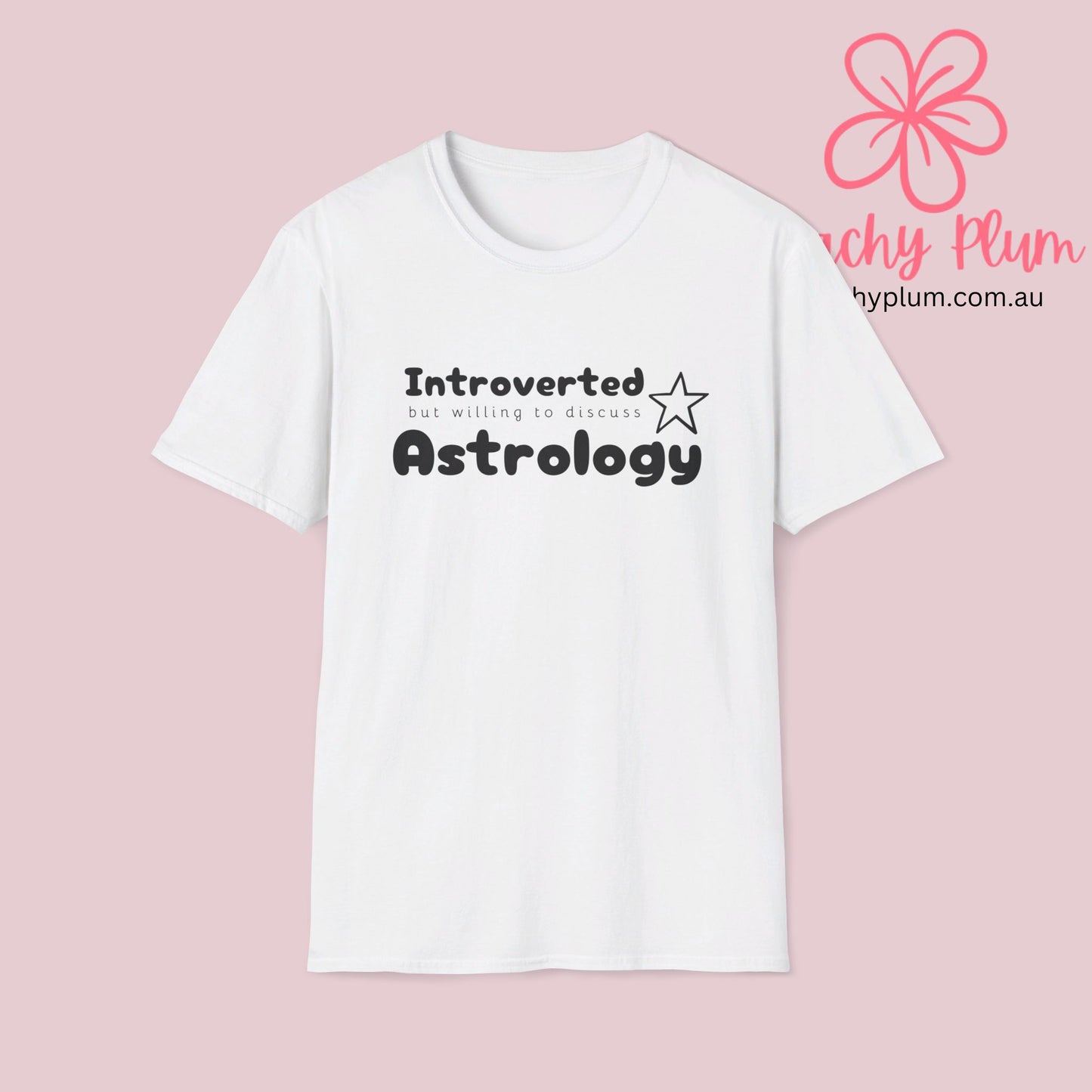 Introverted but willing to discuss astrology, Unisex Softstyle T-Shirt,