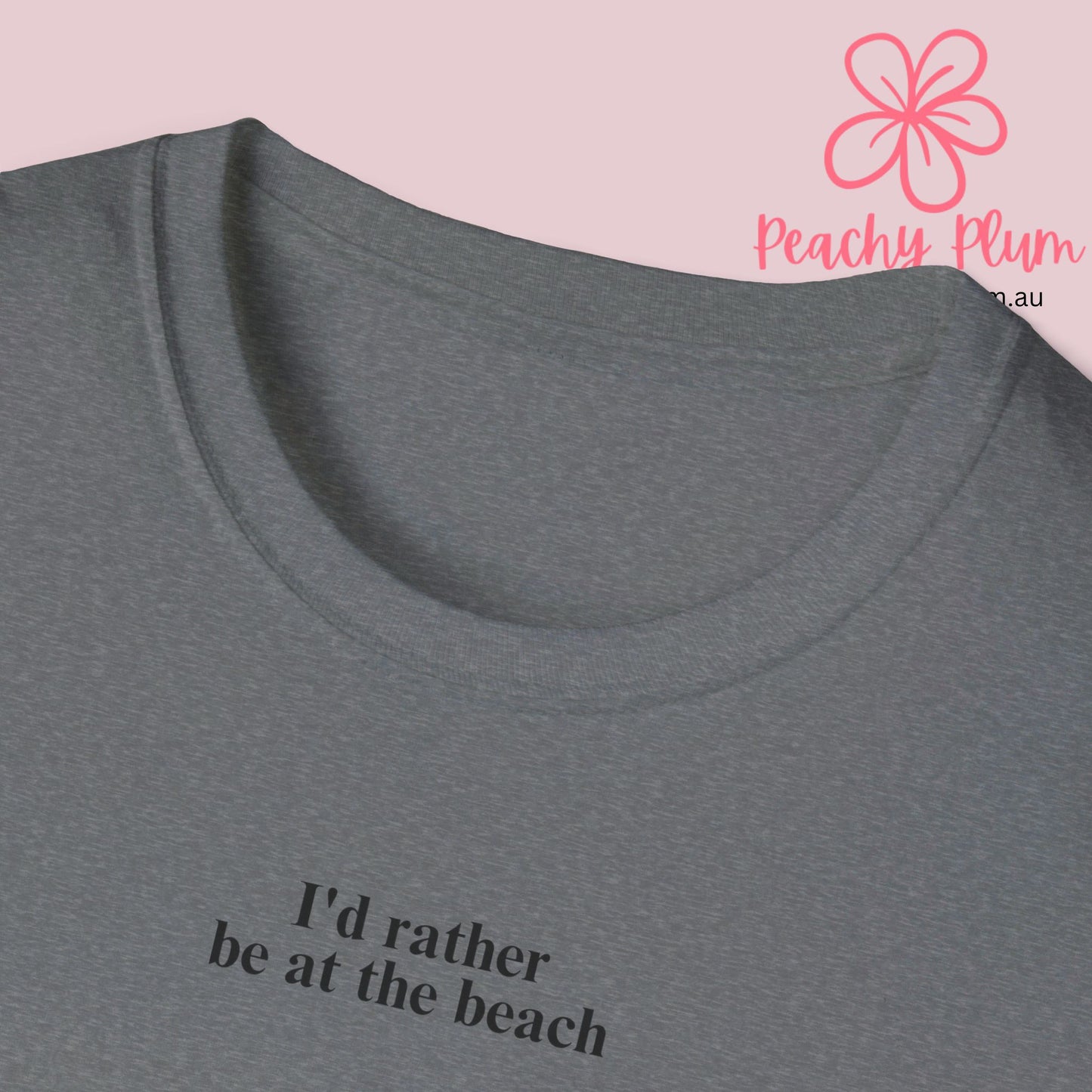 I'd rather be at the beach Unisex Softstyle T-Shirt gift for beach lovers summer holidays t shirt