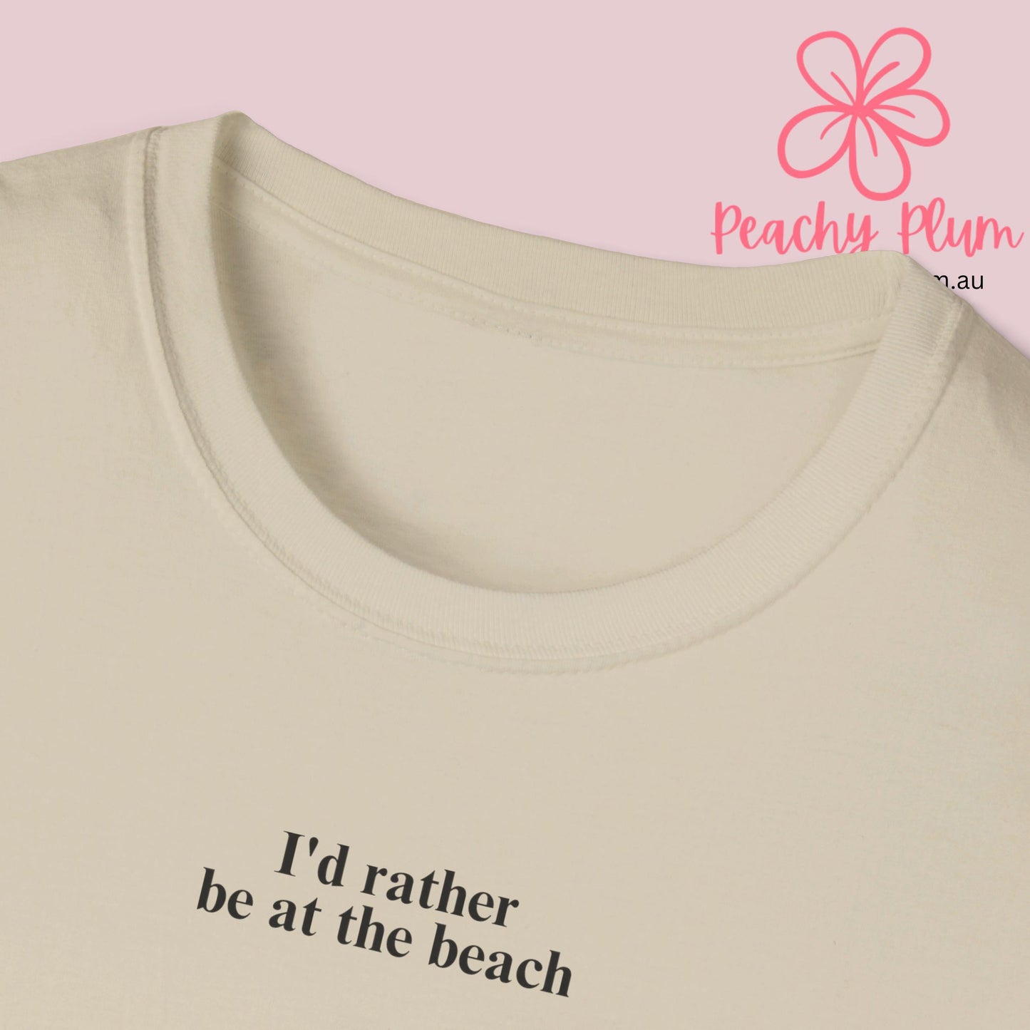 I'd rather be at the beach Unisex Softstyle T-Shirt gift for beach lovers summer holidays t shirt