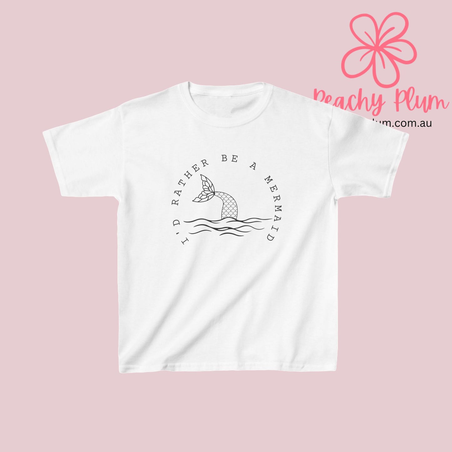 I'd Rather be a mermaid Kids Heavy Cotton™ Tee