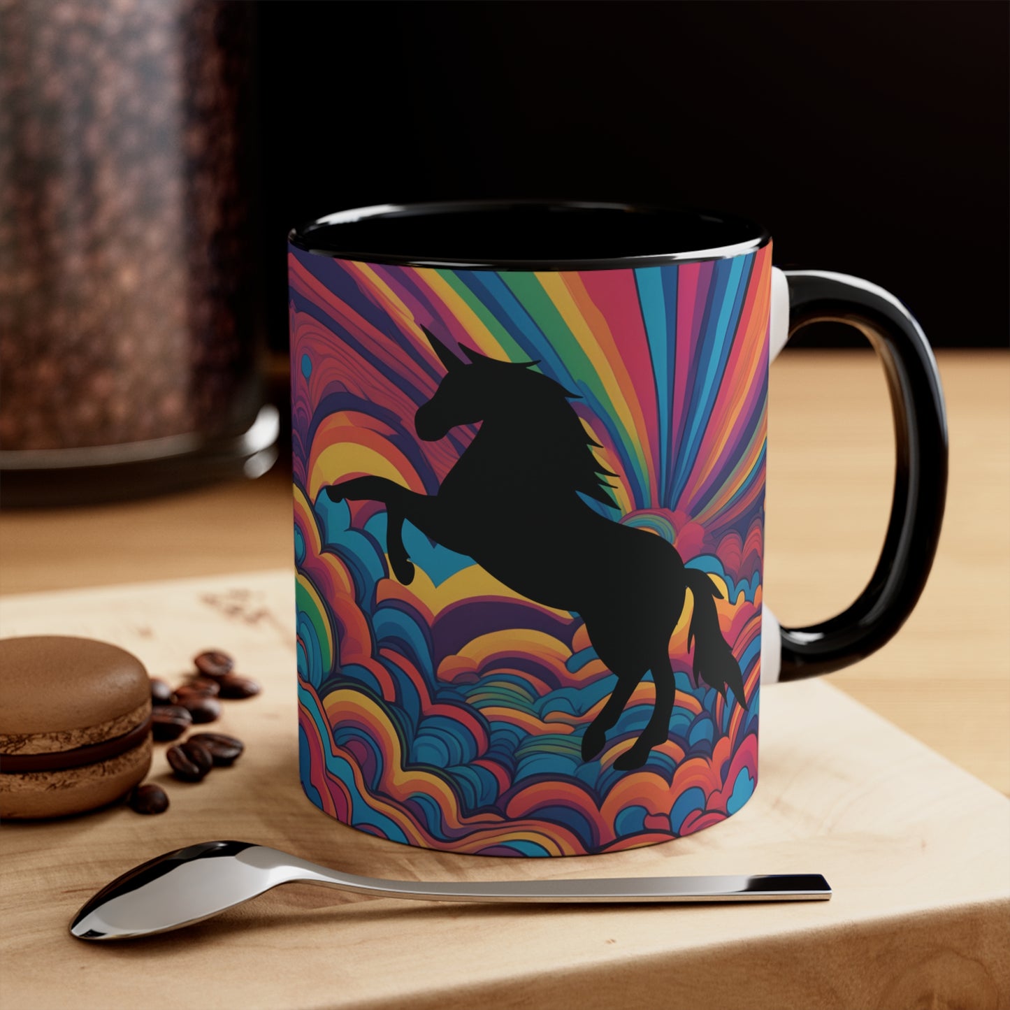 Unicorn Colorful Accent Mugs, 11oz