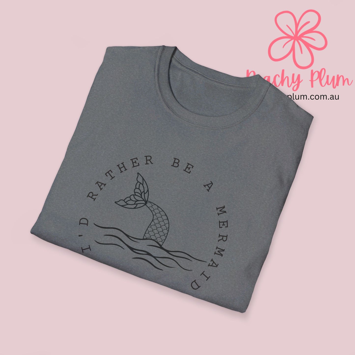 I'd rather be a mermaid Unisex Softstyle T-Shirt. Mermaid lovers gift t shirt