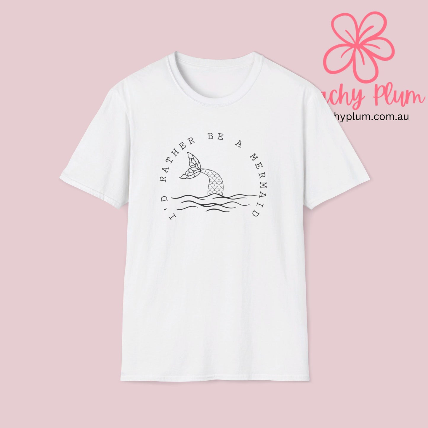 I'd rather be a mermaid Unisex Softstyle T-Shirt. Mermaid lovers gift t shirt