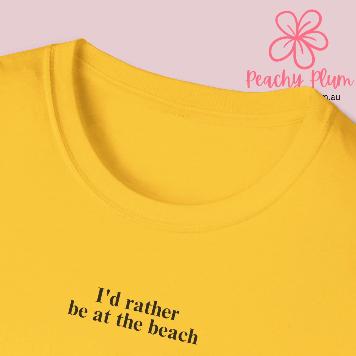 I'd rather be at the beach Unisex Softstyle T-Shirt gift for beach lovers summer holidays t shirt