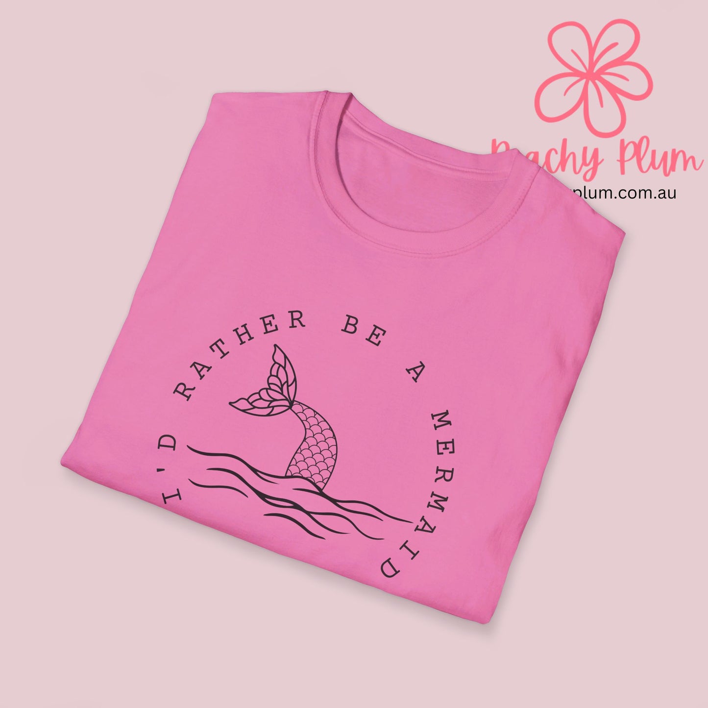 I'd rather be a mermaid Unisex Softstyle T-Shirt. Mermaid lovers gift t shirt