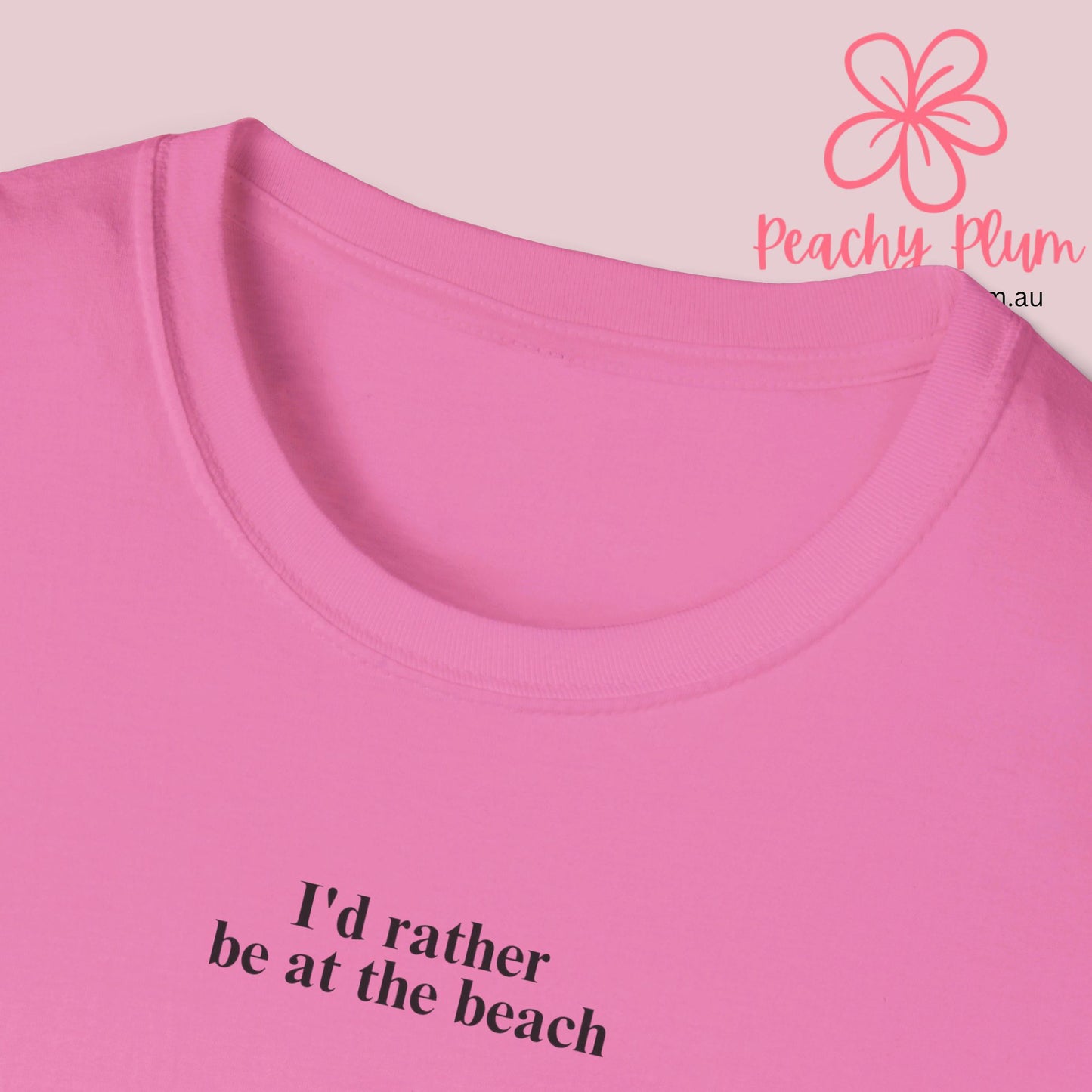 I'd rather be at the beach Unisex Softstyle T-Shirt gift for beach lovers summer holidays t shirt