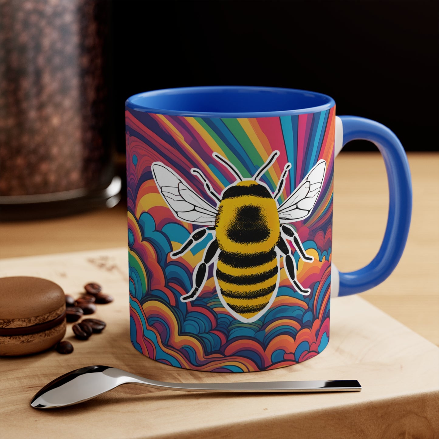 Psychedelic Bee Mug, 11oz