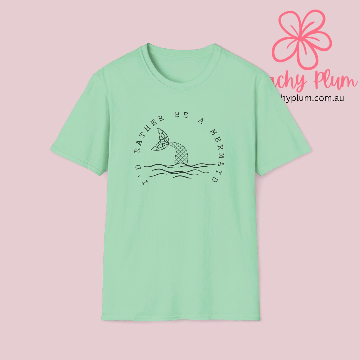 I'd rather be a mermaid Unisex Softstyle T-Shirt. Mermaid lovers gift t shirt