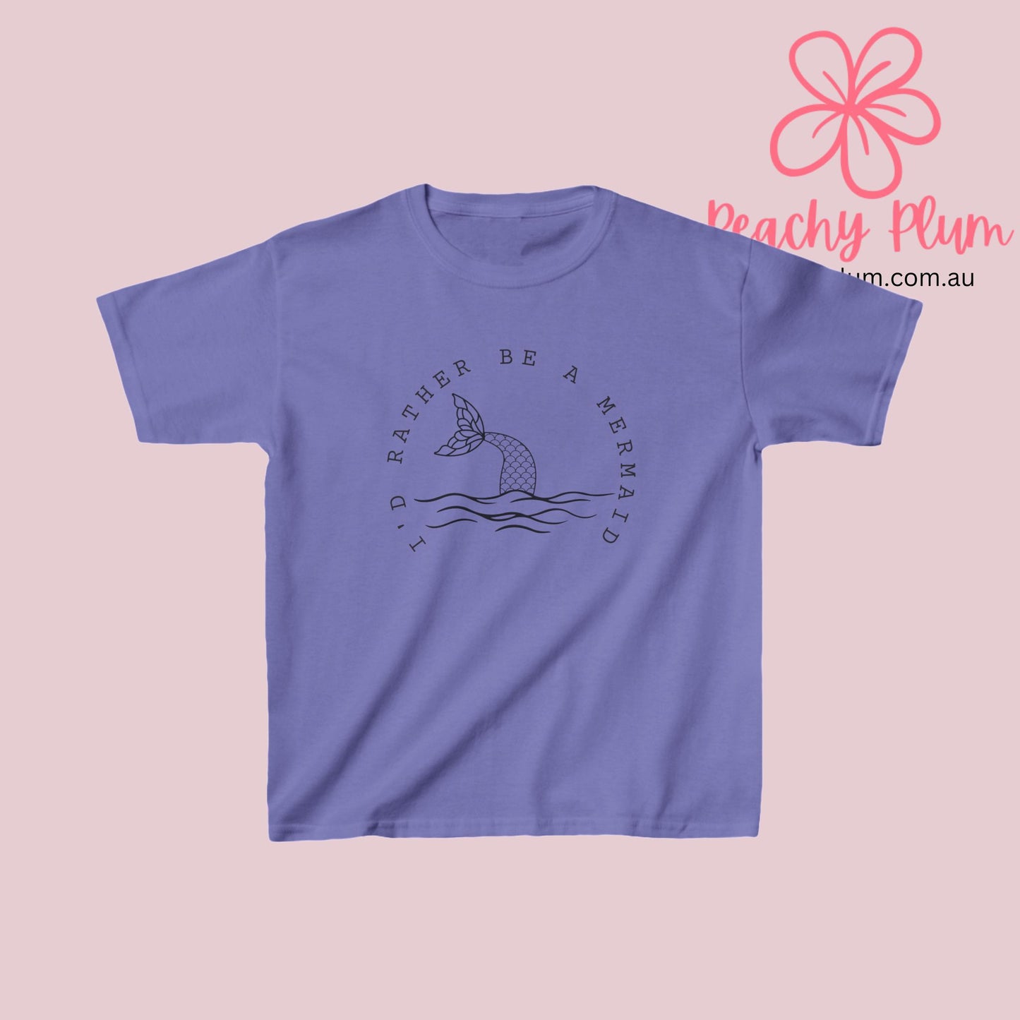 I'd Rather be a mermaid Kids Heavy Cotton™ Tee