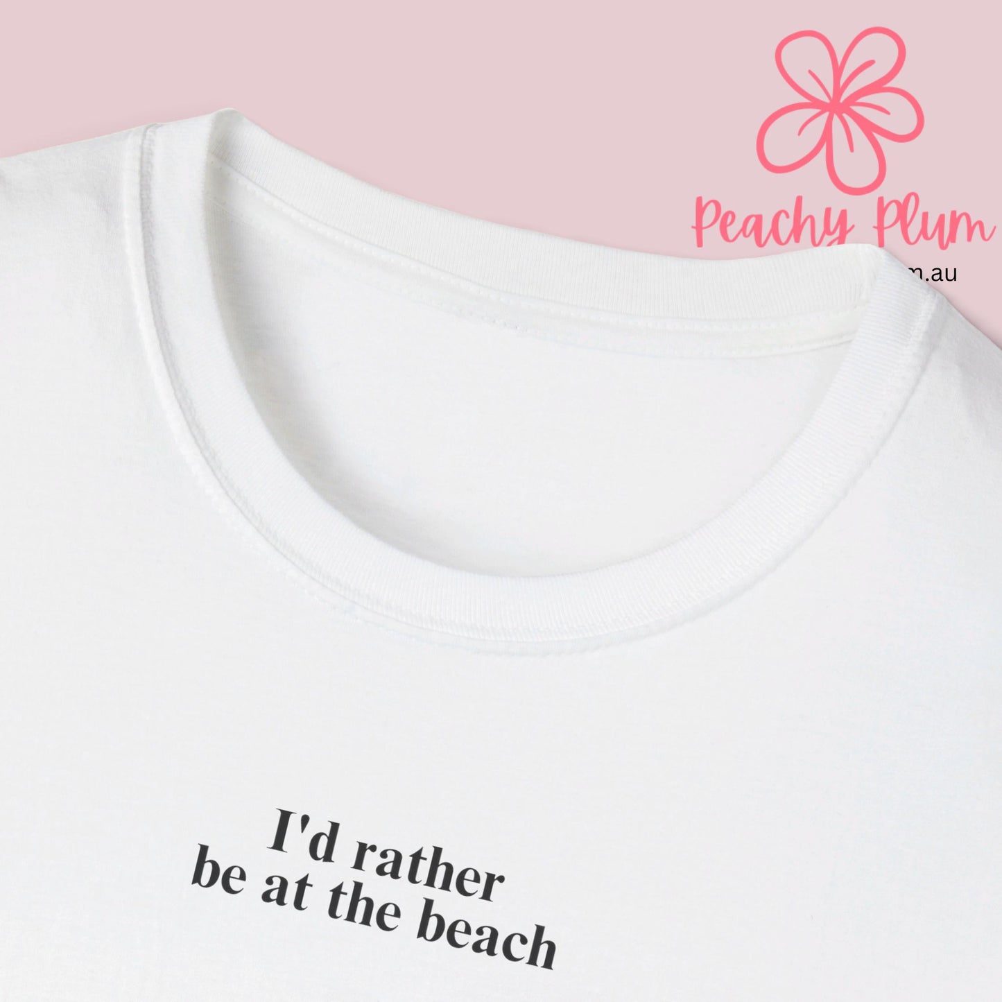 I'd rather be at the beach Unisex Softstyle T-Shirt gift for beach lovers summer holidays t shirt