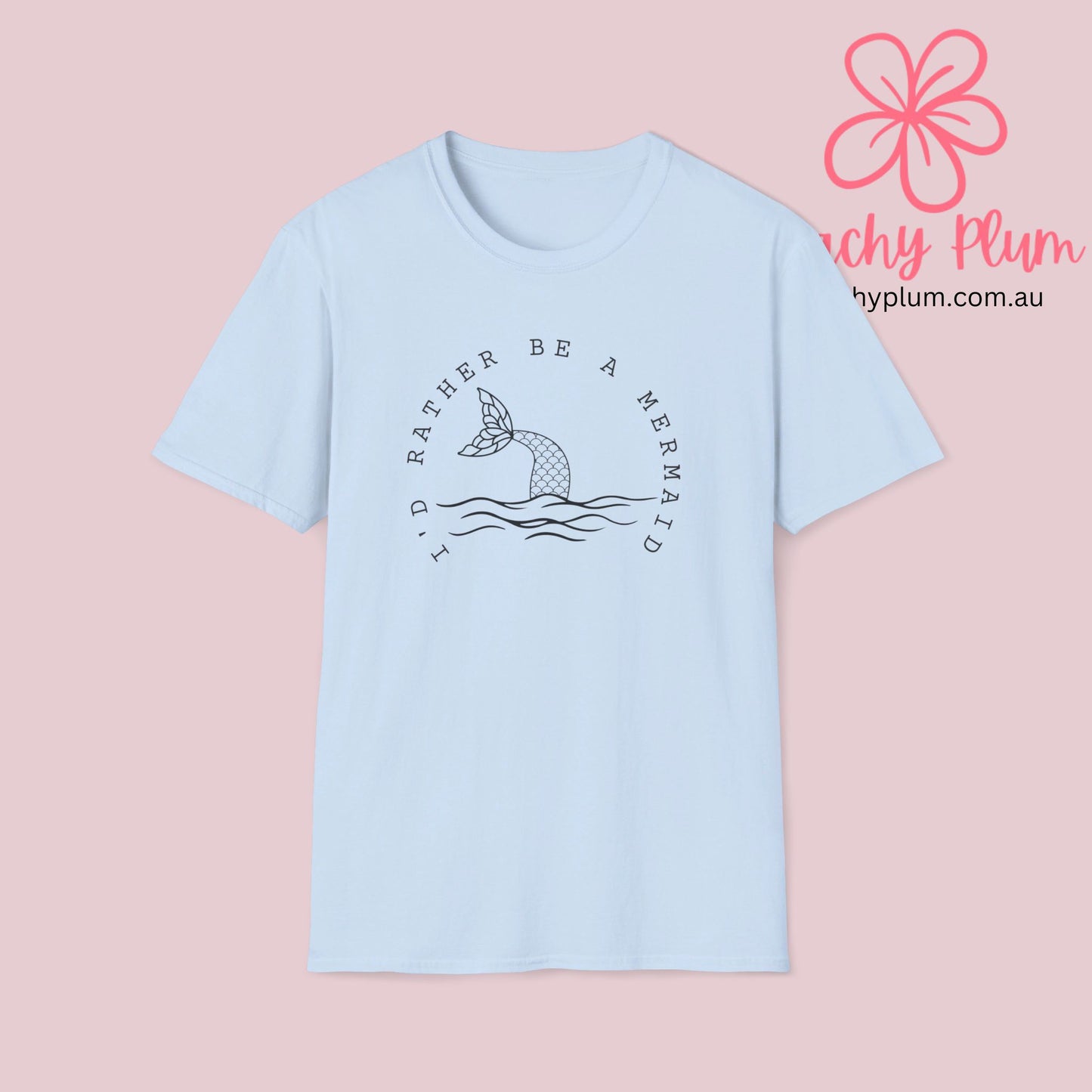 I'd rather be a mermaid Unisex Softstyle T-Shirt. Mermaid lovers gift t shirt