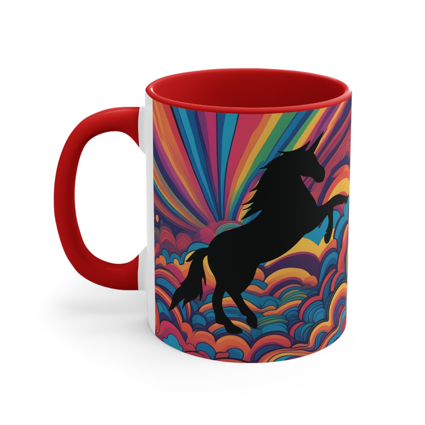 Unicorn Colorful Accent Mugs, 11oz