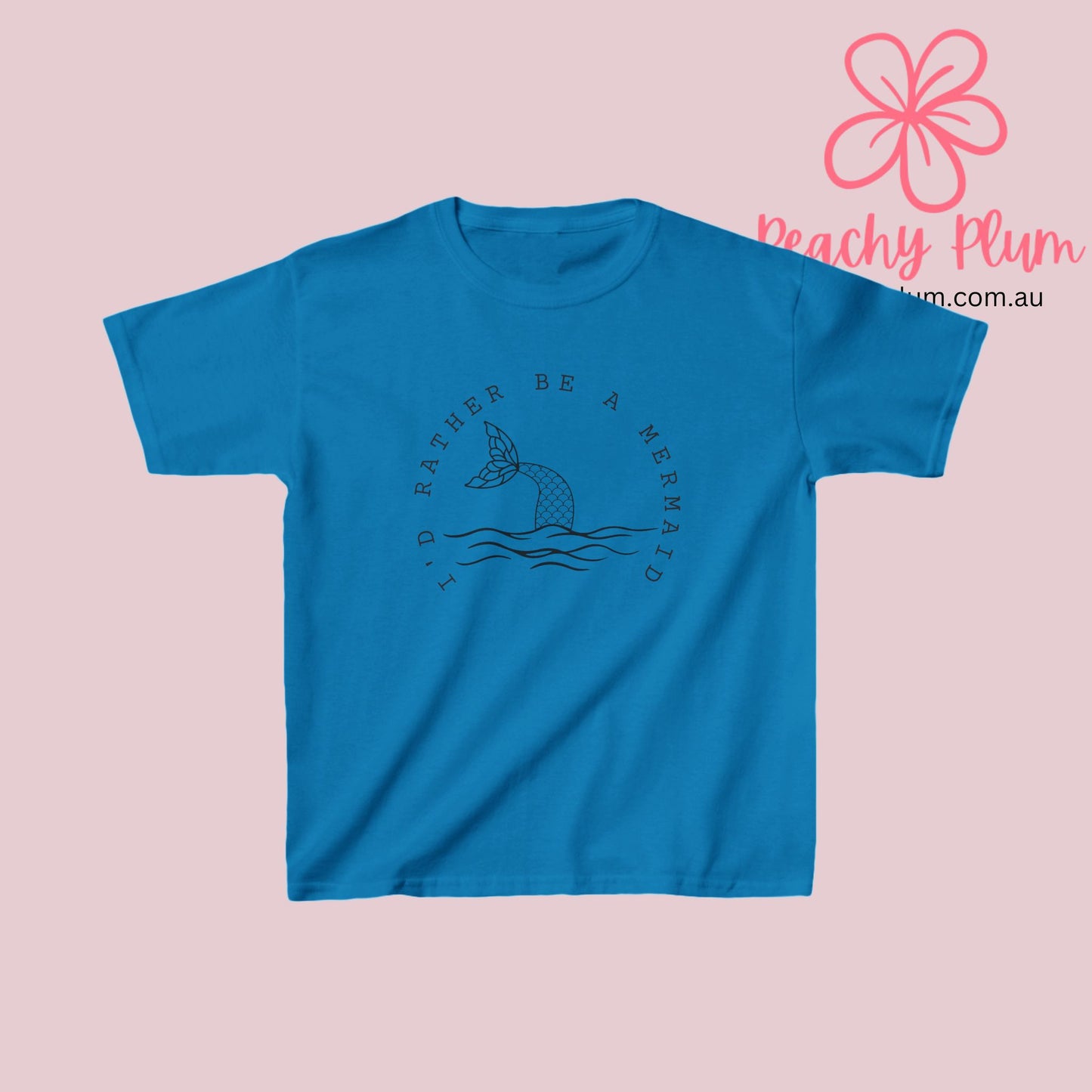 I'd Rather be a mermaid Kids Heavy Cotton™ Tee