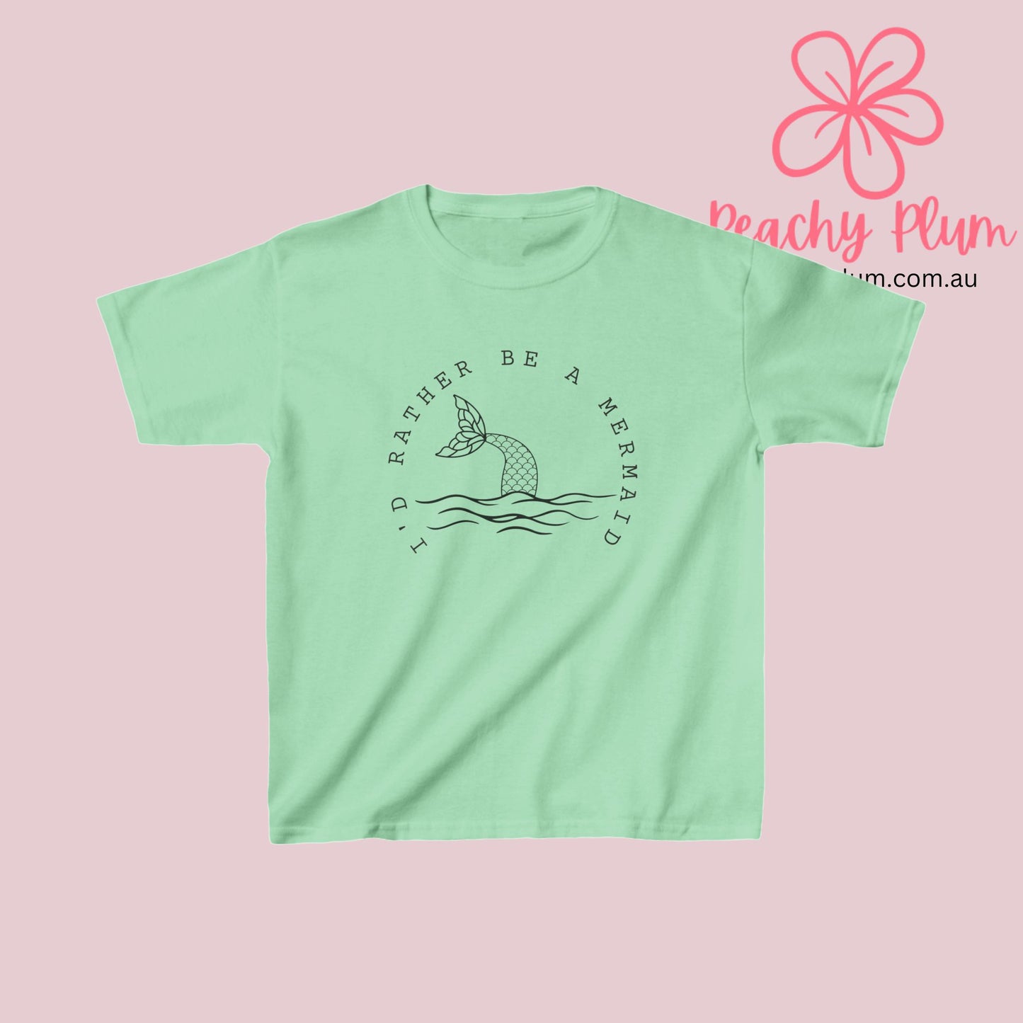 I'd Rather be a mermaid Kids Heavy Cotton™ Tee