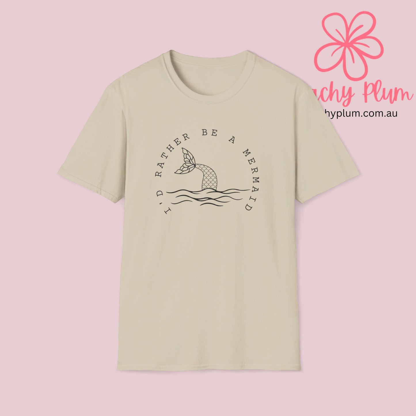 I'd rather be a mermaid Unisex Softstyle T-Shirt. Mermaid lovers gift t shirt