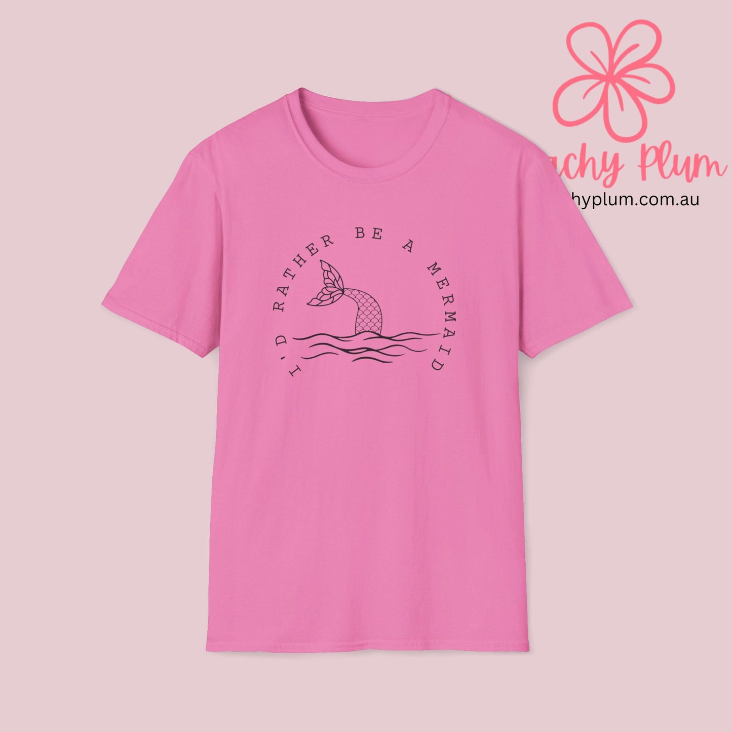 I'd rather be a mermaid Unisex Softstyle T-Shirt. Mermaid lovers gift t shirt